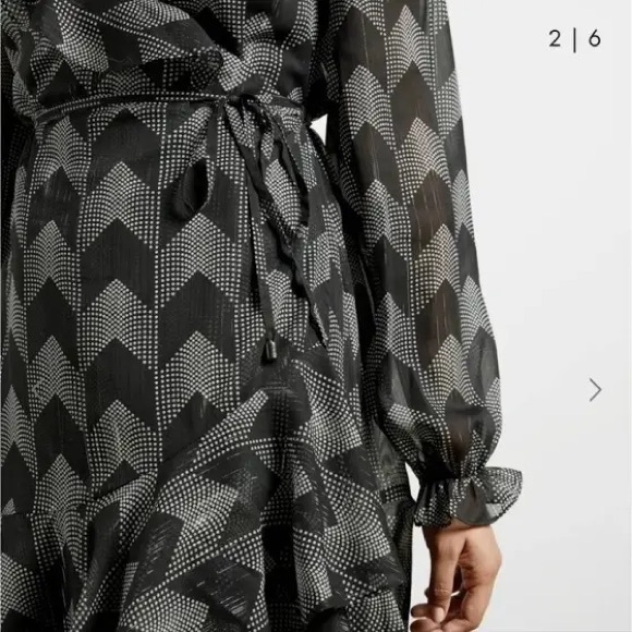 TED BAKER RUFFLE WRAP DRESS - Picture 8 of 9